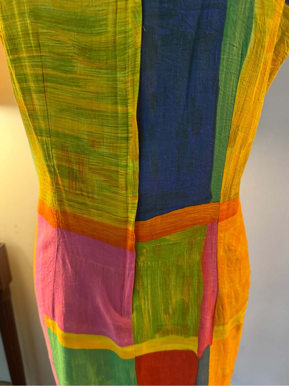 Jams World Bright Multicolor Block Print Sleeveless Mini Dress - Picture 8 of 15